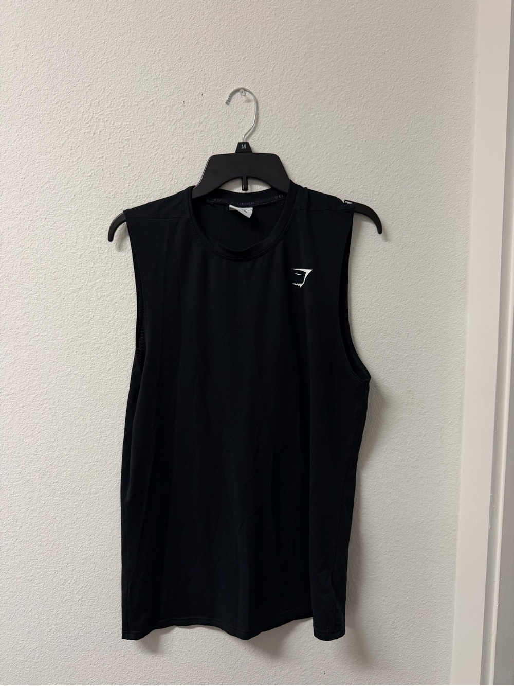 Gymshark Black Men’s Muscle Tank with White Logo